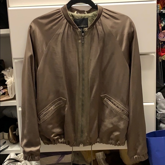 Banana Republic Satin Bomber Jacket - Picture 2 of 6